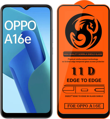 XRENGTH Edge To Edge Tempered Glass for -Oppo A16E(Pack of 1)