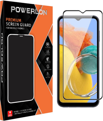 POWERLON Edge To Edge Screen Guard for Samsung Galaxy F14 Tempered Glass Screen Protector with Easy Installation kit(Pack of 1)