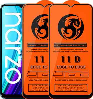 HQ Protection Edge To Edge Screen Guard for Realme C20(Pack of 2)