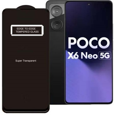 TechWings Edge To Edge Screen Guard for POCO X6 Neo 5G, Super D Glass(Pack of 1)