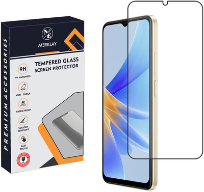 Merklay Edge To Edge Screen Guard for Tempered Glass For OPPO A17 K, Edge To Edge Full Coverage Easy Installation Kit(Pack of 1)