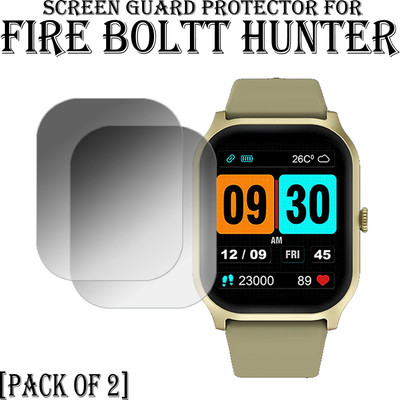 EJZATI Edge To Edge Screen Guard for FIRE BOLTT HUNTER SMARTWATCH SCREEN GUARD(Pack of 2)
