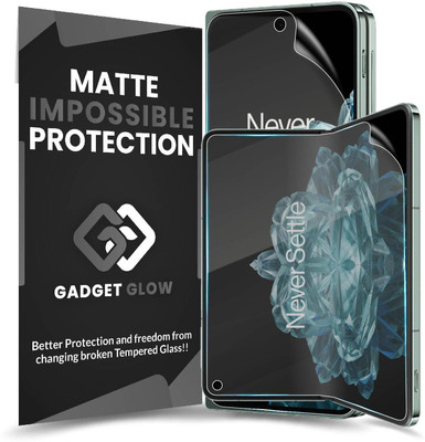 Gadget Glow Edge To Edge Screen Guard for OnePlus OPEN, 1 Inside Membrane and 1 Outside Membrane(Pack of 2)