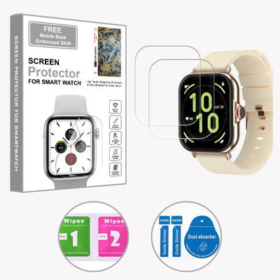 ARBAN Edge To Edge Screen Guard for Pebble Spark Ace 1.85 inch (FREE 1 MOBILE EMBOSSED SKIN) SMARTWATCH SCREEN GUARD(Pack of 2)