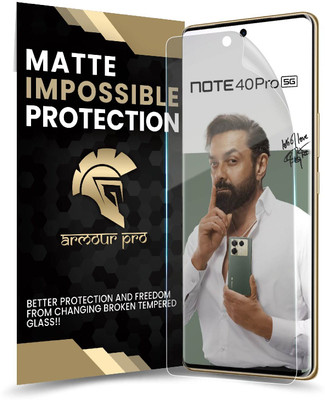 ArmourPro Edge To Edge Screen Guard for Infinix Note 40 Pro Plus 5G, Infinix Note 40 Pro 5G, Infinix Zero 30 5G, Matte Unbreakable Membrane with Easy Installation(Pack of 1)