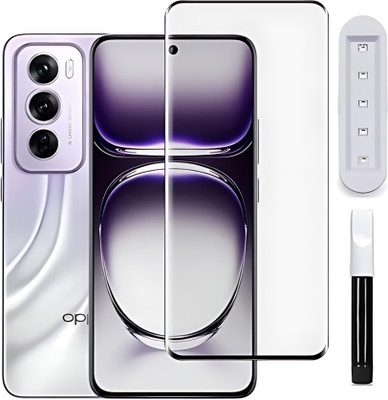 ALONZO Edge To Edge Screen Guard for OPPO Reno 12 Pro Plus 5G Premium UV Screen Protector Guard(Pack of 1)