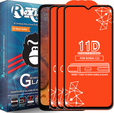 Roxel Edge To Edge Screen Guard for NOKIA C22(Pack of 3)