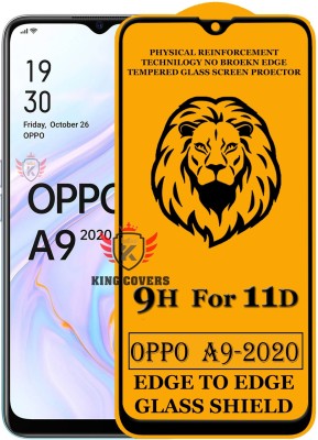 KING COVERS Edge To Edge Screen Guard for Edge To Edge Tempered Glass for OPPO A9 2020 (Pack of 1)(Pack of 1)
