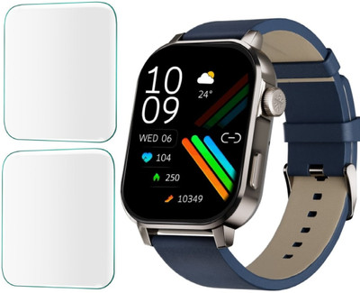 CUBES Edge To Edge Screen Guard for Cultsport Ace X Luxe 1.96 Inch Smartwatch | Soft and Flexible | Touch Sensitive | Unbreakable | Ultra Thin | High Grade 9H TPU Film ( Not a Glass Tempered )(Pack of 2)