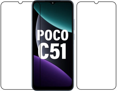ARMORX Edge To Edge Screen Guard for POCO C51 Smart Mobile Plastic And Fiber Impossible Flexible Tempered Glass POCO C51(Pack of 1)