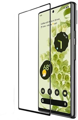 GET PAY Edge To Edge Screen Guard for Tempered Glass Screen Protector Compatible For Google Pixel 6A (Black)(Pack of 1)