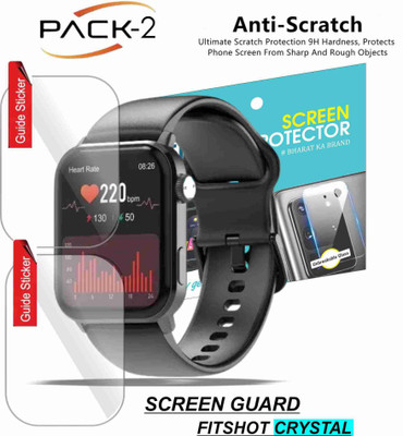 KANCHA Edge To Edge Screen Guard for FITSHOT CRYSTAL WATCH(Pack of 2)