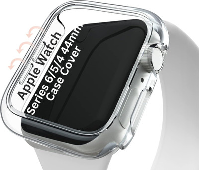 iWishKart Edge To Edge Screen Guard for Apple Watch Series SE 2nd gen 44mm, Series 6 / 5 / 4 / SE / SE2 44 mm, Smart Watch NOT included | Bumper Case Cover WITHOUT SCREEN GLASS, Transparent, Series6 Series5 Series4 SeriesSE SeriesSE2(Pack of 1)