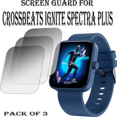 EJZATI Edge To Edge Screen Guard for CROSSBEATS IGNITE SPECTRA PLUS SMARTWATCH(Pack of 3)