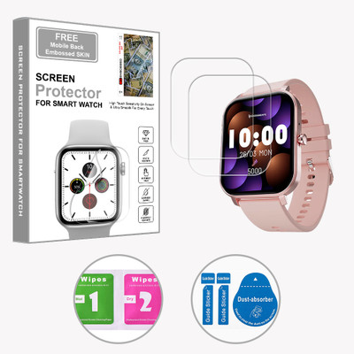 ARBAN Edge To Edge Screen Guard for WC-crossbeats Ignite Pingg 1.83 inch (FREE 1 MOBILE EMBOSSED SKIN) SMARTWATCH SCREEN GUARD(Pack of 2)