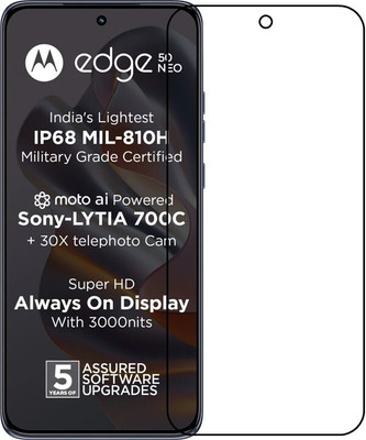ARMORX Edge To Edge Screen Guard for MOTOROLA MOTO EDGE 50 NEO Plastic And Fiber Impossible Flexible MOTOROLA MOTO EDGE 50 NEO(Pack of 1)
