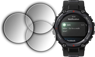 EJZATI Edge To Edge Screen Guard for AMAZFIT T-REX PRO SMARTWATCH(Pack of 3)