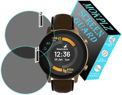 MOKPLZ Edge To Edge Screen Guard for FASTRACK REFLEX PLAY PLUS CLASSIC SMARTWATCH(Pack of 2)