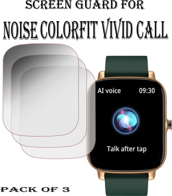 EJZATI Edge To Edge Screen Guard for NOISE COLORFIT VIVID CALL SMARTWATCH(Pack of 3)