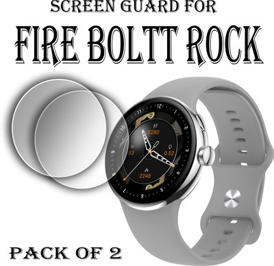 EJZATI Edge To Edge Screen Guard for FIRE BOLTT ROCK SMARTWATCH(Pack of 2)
