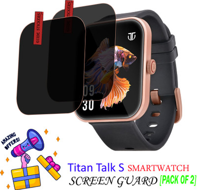 EJZATI Edge To Edge Screen Guard for TITAN TALK S SMARTWATCH(Pack of 2)