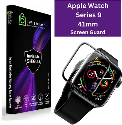 iWishKart Edge To Edge Screen Guard for Apple Watch Series 9 41mm, Series 8 / 7 41 mm, 3D Curved Original Screen Guard Protector (PMMA)| Edge to Edge Protection | NOT GLASS, Series9 Series8 Series7(Pack of 1)