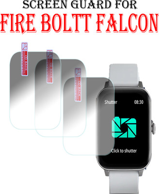 EJZATI Edge To Edge Screen Guard for FIRE BOLTT FALCON SMARTWATCH(Pack of 3)