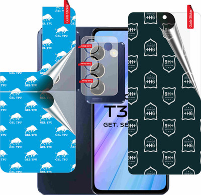 skrechtech Edge To Edge Screen Guard for vivo T3 5G, T3 5G, {Camera lens}(Pack of 3)