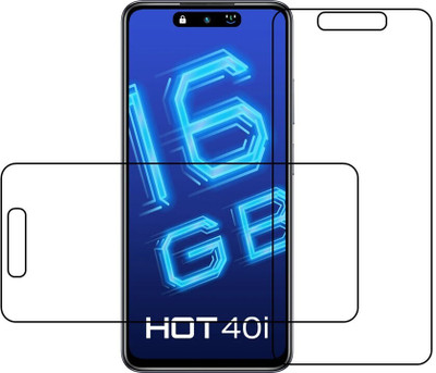 HINDU Edge To Edge Screen Guard for INFINIX HOT 40i Smart Mobile Tempered Glass Impossible Plastic & Fiber INFINIX HOT 40i(Pack of 1)
