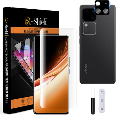 MS-Shield Edge To Edge Screen Guard for Vivo V30 5G, With Camera Lens Protector(Pack of 1)