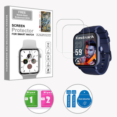 ARBAN Edge To Edge Screen Guard for Fastrack Limitless Glide 1.78 inch (FREE 1 MOBILE EMBOSSED SKIN) SMARTWATCH SCREEN GUARD(Pack of 2)