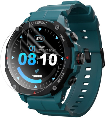 CUBES Edge To Edge Screen Guard for Cultsport Ranger XR 1.43 Inch Smartwatch | Soft and Flexible | Touch Sensitive | Unbreakable | Ultra Thin | High Grade 9H TPU Film ( Not a Glass Tempered )(Pack of 2)