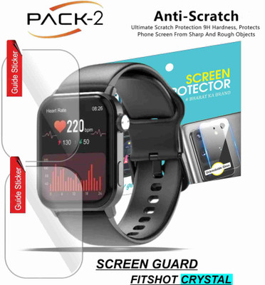 Olonga Edge To Edge Screen Guard for FITSHOT CRYSTAL SMARTWATCH(Pack of 2)