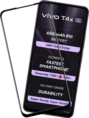 VAlight Edge To Edge Screen Guard for vivo T4x 5G, Premium Screen Protector Guard with Easy Installation(Pack of 1)