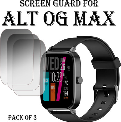 EJZATEX Edge To Edge Screen Guard for ALT OG MAX SMARTWATCH(Pack of 3)