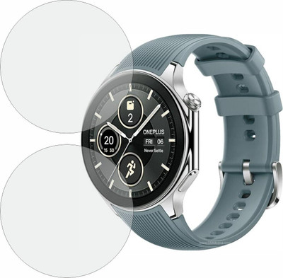 CUBES Edge To Edge Screen Guard for OnePlus Watch 2 Smartwatch, 46mm Display | Crack Proof | Touch Sensitive | Unbreakable | High Grade Ultra Thin TPU Film [ NOT A TEMPERED GLASS ](Pack of 2)