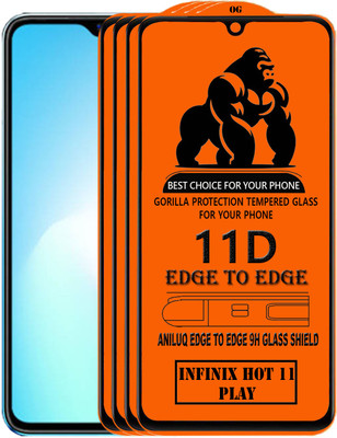 ANILUQ Edge To Edge Screen Guard for INFINIX HOT 11 PLAY(Pack of 1)