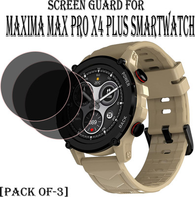 EJZATI Edge To Edge Screen Guard for MAXIMA MAX PRO X4 PLUS SMARTWATCH SCREEN GUARD(Pack of 3)