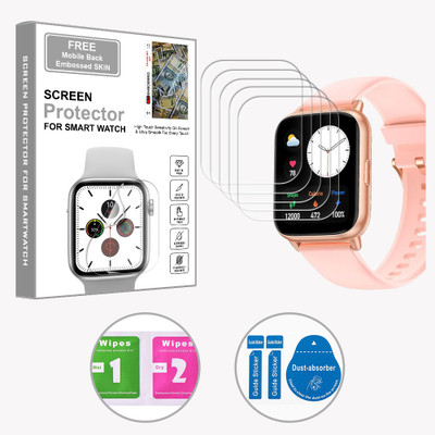 ARBAN Edge To Edge Screen Guard for Amazfit Pop 2 1.78 inch (FREE 1 MOBILE EMBOSSED SKIN) SMARTWATCH SCREEN GUARD(Pack of 5)