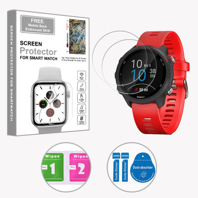 ARBAN Edge To Edge Screen Guard for Garmin Forerunner 245 1.2 inch (FREE 1 MOBILE EMBOSSED SKIN) SMARTWATCH SCREEN GUARD(Pack of 2)