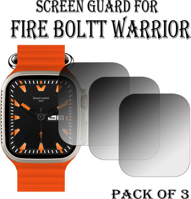 ejzatex Edge To Edge Screen Guard for FIRE BOLTT WARRIOR SMARTWATCH(Pack of 3)