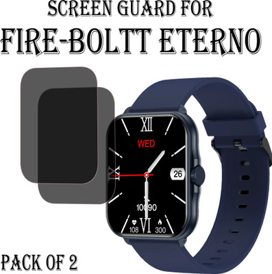 ejzatex Edge To Edge Screen Guard for FIRE BOLTT ETERNO SMARTWATCH(Pack of 2)