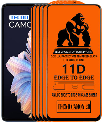 ANILUQ Edge To Edge Screen Guard for TECNO CAMON 20(Pack of 5)