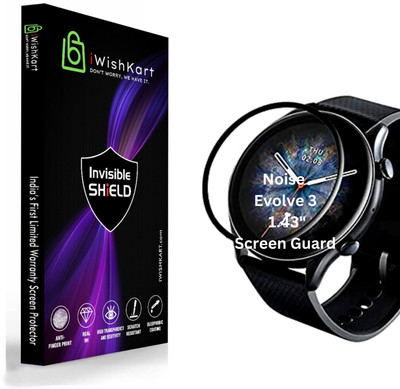 iWishKart Screen Guard for Noise Evolve 3, Noisefit Evolve3 1.43Inch, 3D Curved Original Screen Guard Protector (PMMA)| Edge to Edge Protection | NOT GLASS(Pack of 1)