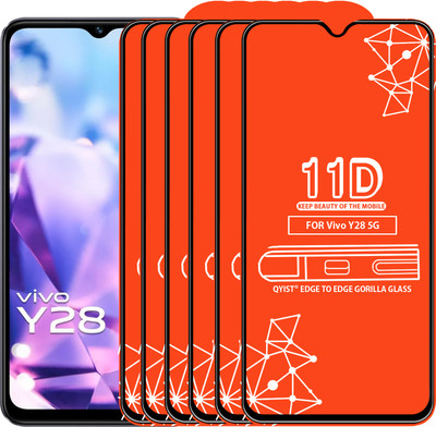 Qyist Edge To Edge Screen Guard for Vivo Y28 5G(Pack of 6)