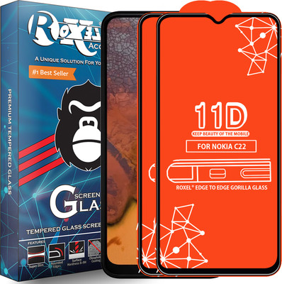 Roxel Edge To Edge Screen Guard for NOKIA C22(Pack of 2)
