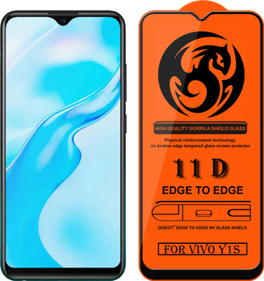 XRENGTH Edge To Edge Tempered Glass for -Vivo Y1S(Pack of 1)