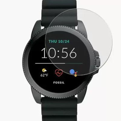MUTAALI Edge To Edge Screen Guard for FOSSIL GEN 5E BLACK SILICONE SMART WATCH(Pack of 1)