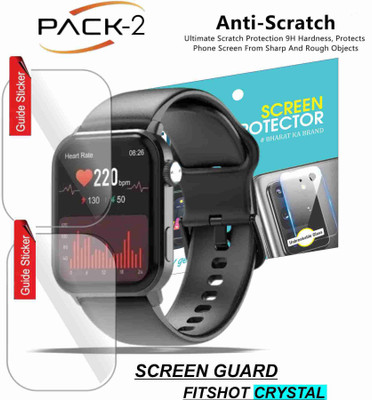 Olonga Edge To Edge Screen Guard for FITSHOT CRYSTAL SMARTWATCH(Pack of 2)