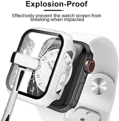 RK WORLD Edge To Edge Screen Guard for Appple Watch Screen SE 2nd 2022/ Series 6/5/4 SE 40mm Hard PC cover with Built -in 9H Tempered glass 40mm(Pack of 1)